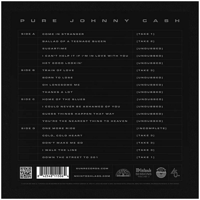 McIntosh SESSIONS Volume 2: Pure Johnny Cash (LP)